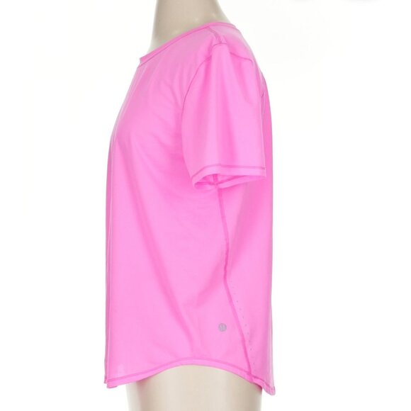 Lululemon High Neck Running and Training T-Shirt Pow Pink Light  Size 4 - Picture 4 of 7